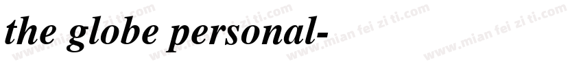 the globe personal字体转换